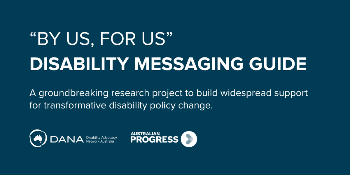 Building Disability Messaging to Shift Public Narratives